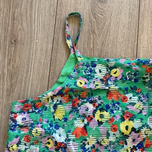 Anthropologie Maeve Women's Quinn Textured Floral Green Cami Top size 12 - Picture 2 of 9